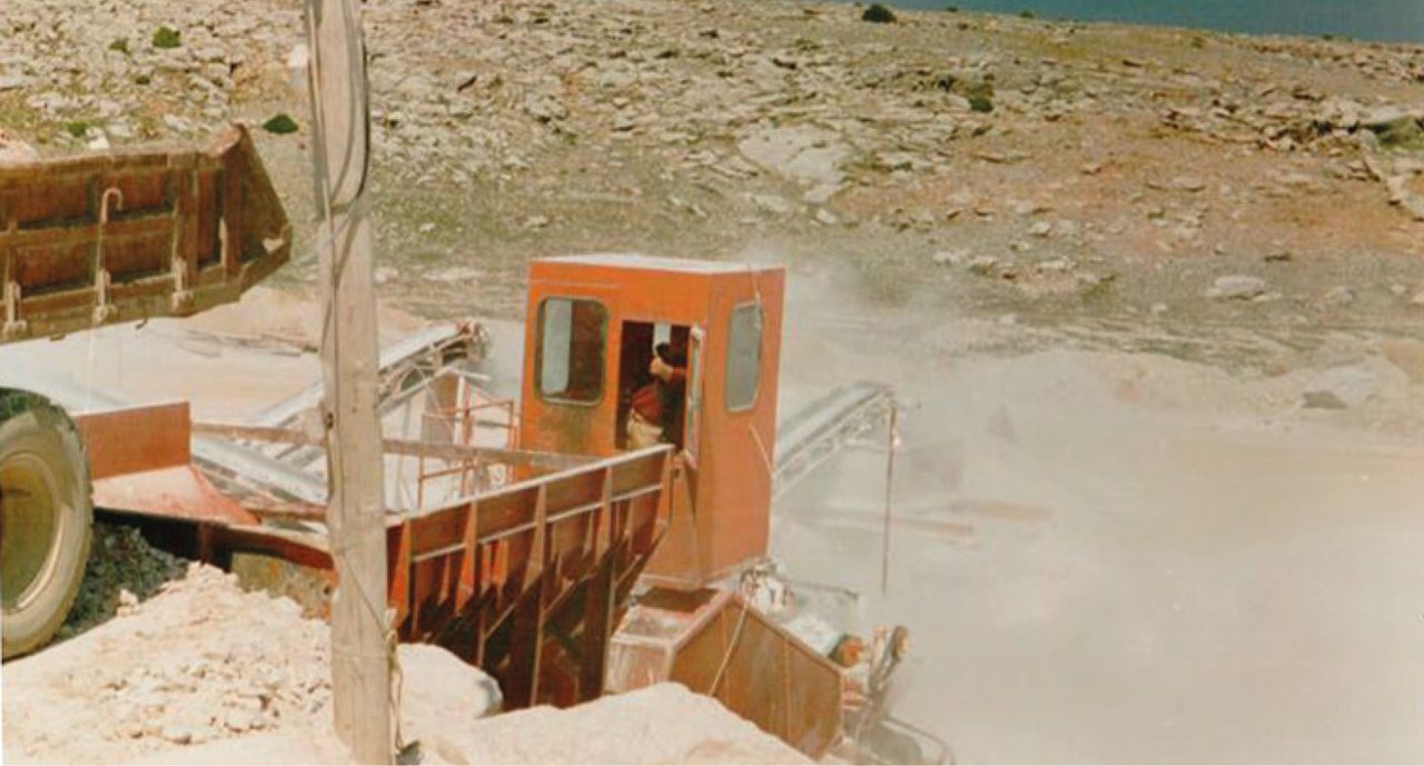1980'ler Konkasör Kırma Eleme Tesisi Arşiv Fotoğrafı